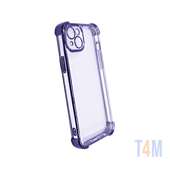 Funda de Silicona Rígida con Lente de Cámara Q Series para Apple iPhone 13 Púrpura